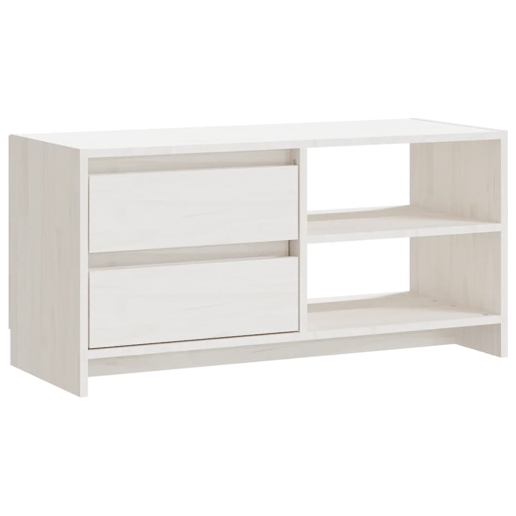 TV-Møbel Hvit Tv-benk 80x31x39 cm heltre furu