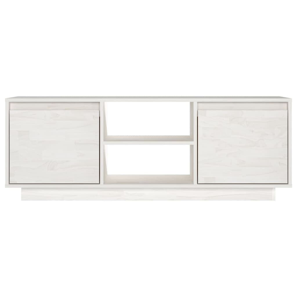 TV-Møbel Hvit Tv-benk 110x30x40 cm heltre furu