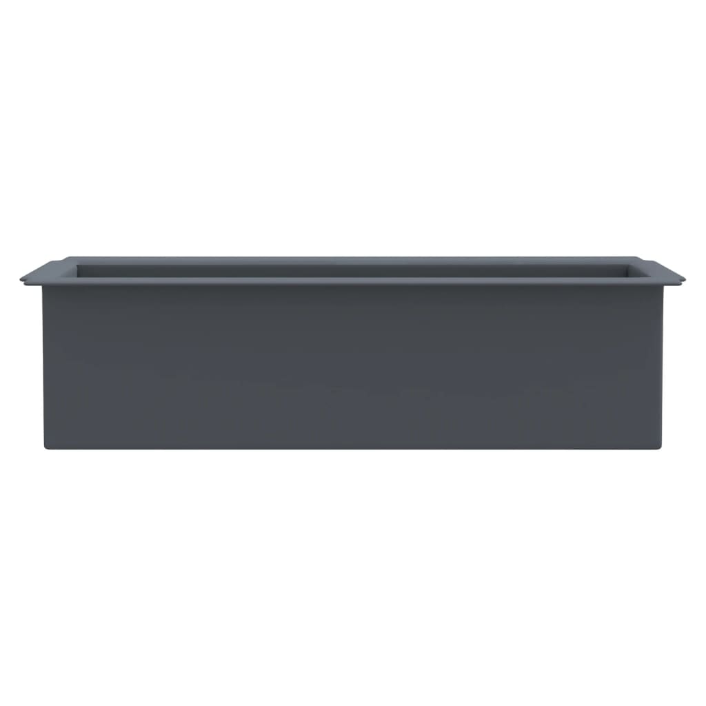 Utendørs Blomsterkasse Plantekasse Polypropen (PP) grå for europaller 12 stk 36x13,5x9,5 cm