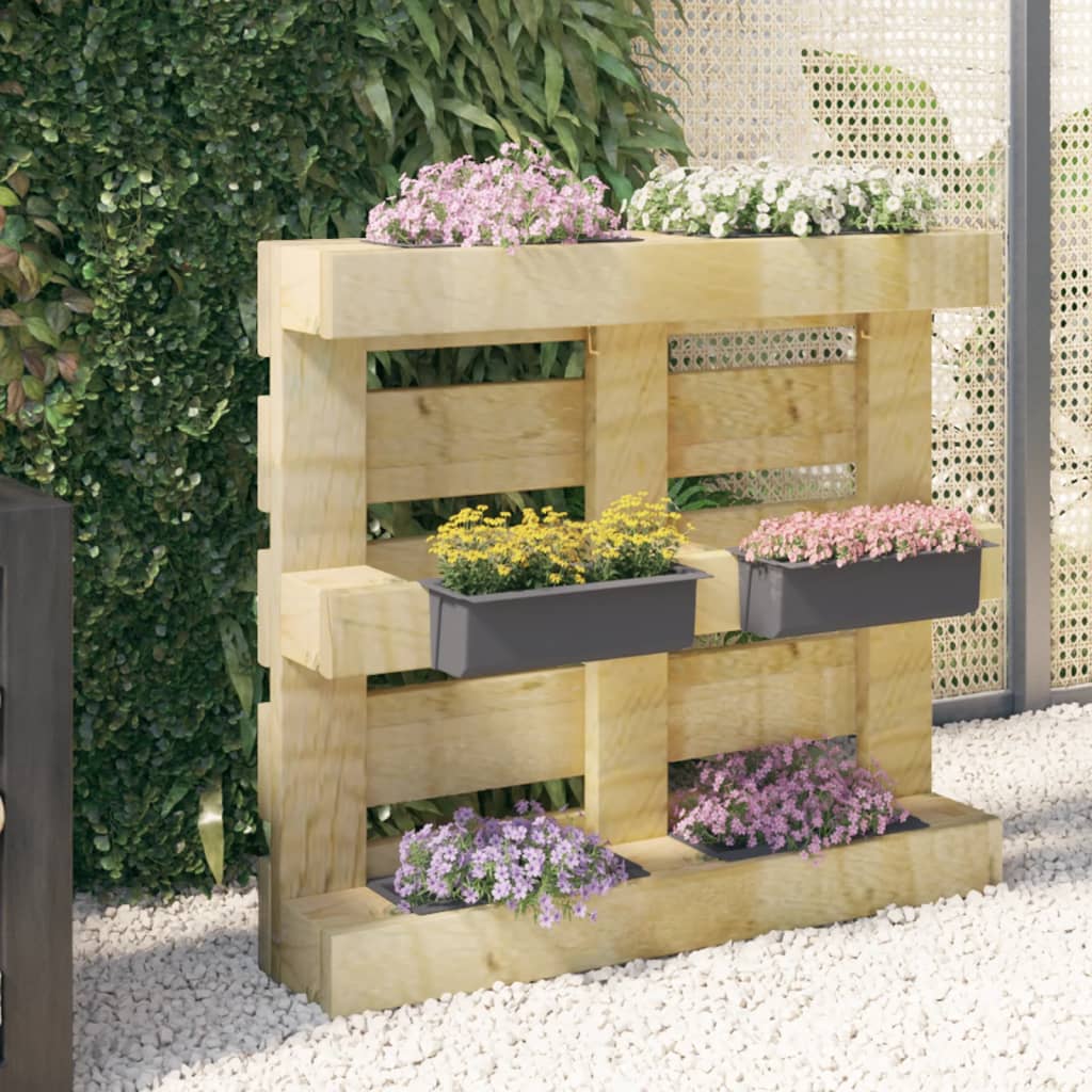 Utendørs Blomsterkasse Plantekasse Polypropen (PP) grå for europaller 12 stk 36x13,5x9,5 cm