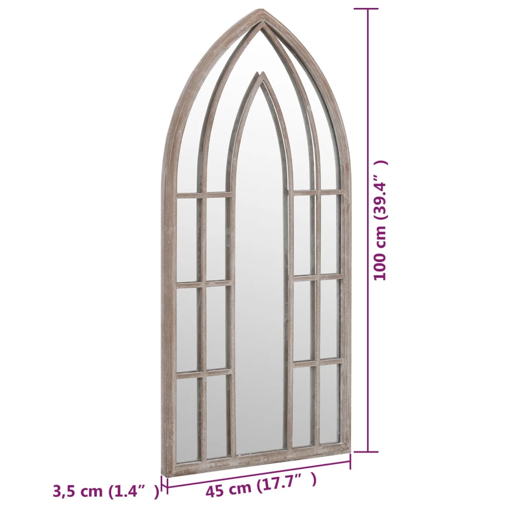 Veggspeil sand 100x45 cm jern