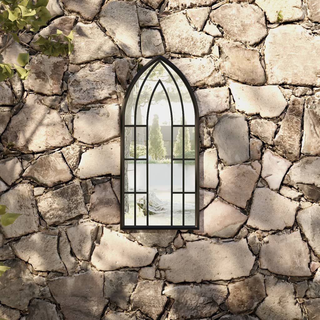 Veggspeil Svart 70x30 cm jern
