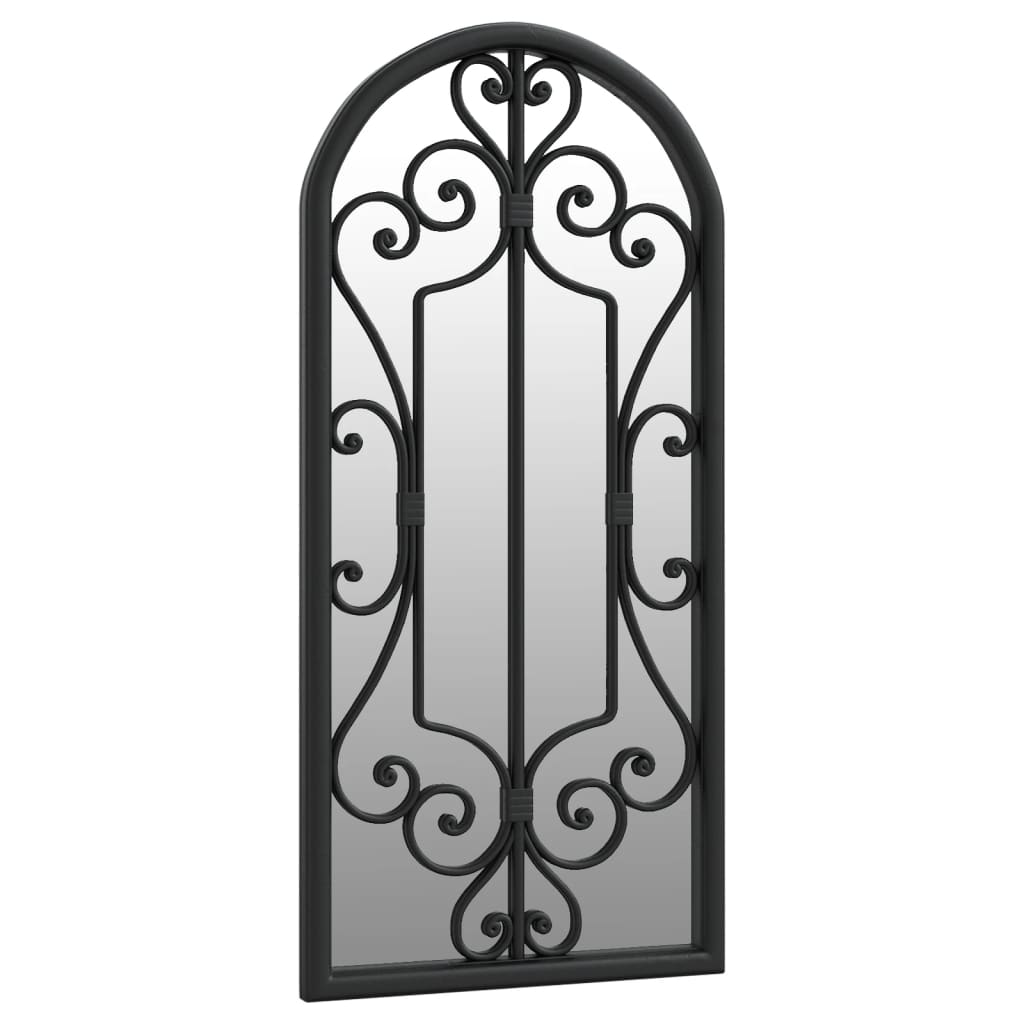 Veggspeil Svart 100x45 cm jern