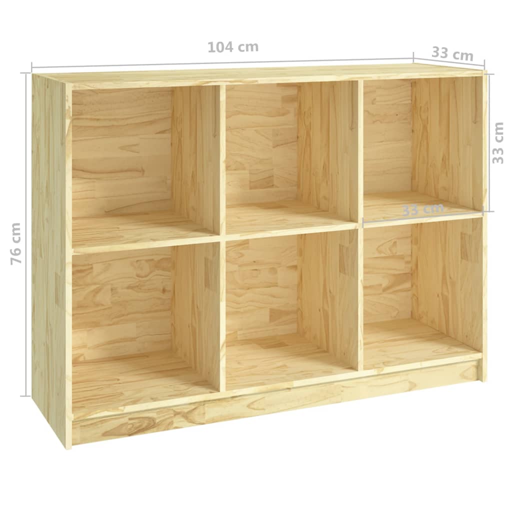 Bokhylle Tre 104x33x76 cm heltre furu