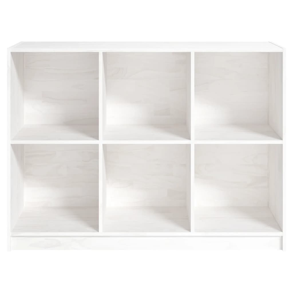 Bokhylle Hvit 104x33x76 cm heltre furu