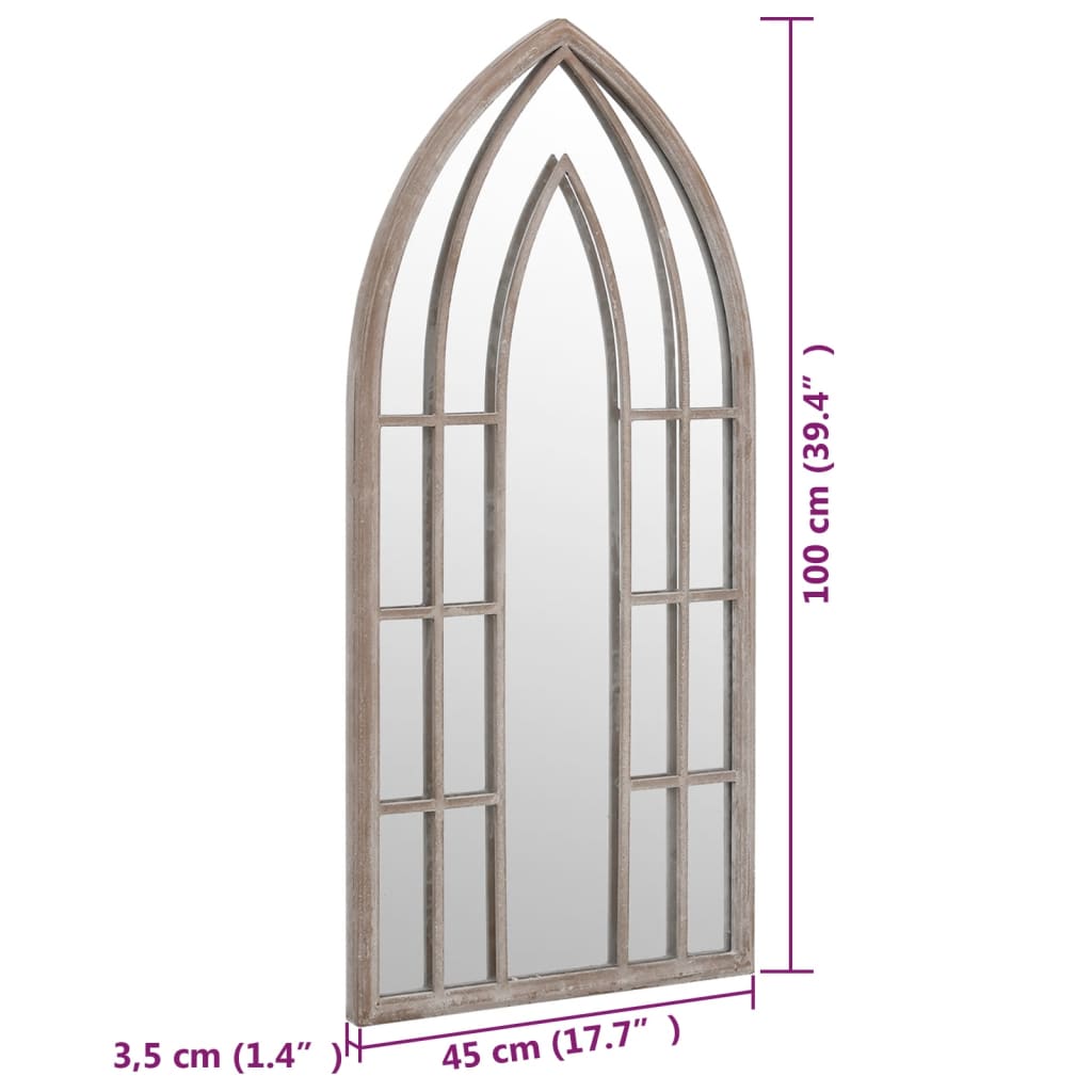 Veggspeil sand 100x45 cm jern