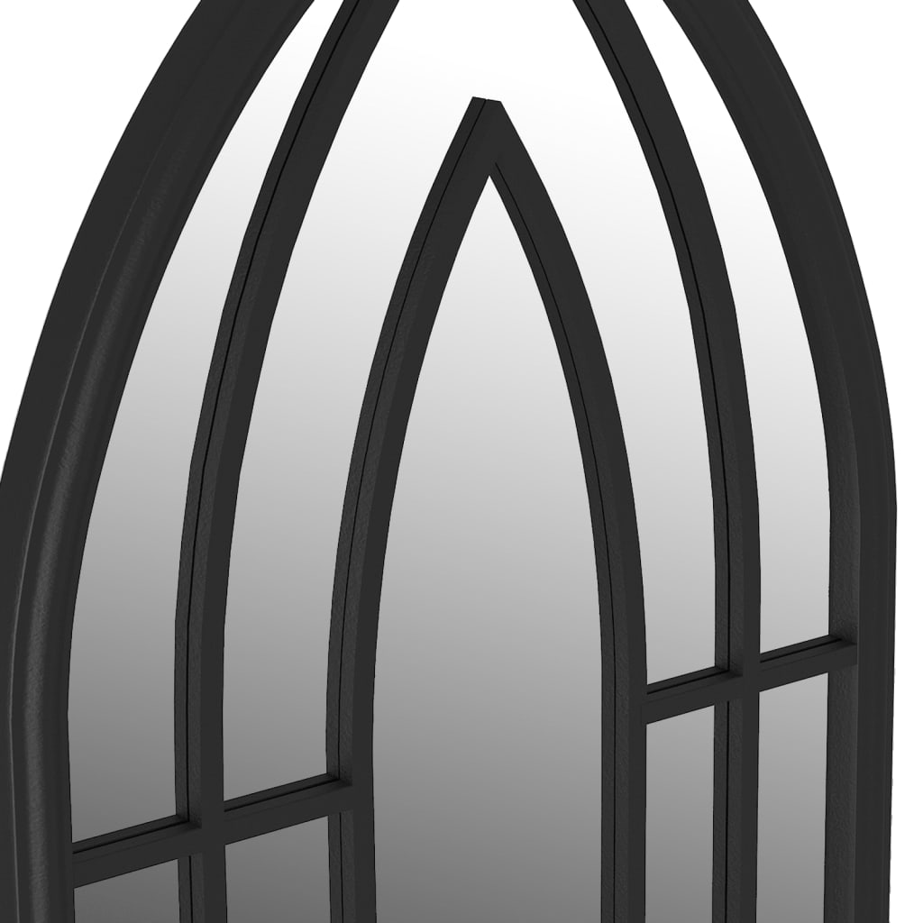 Veggspeil Svart 100x45 cm jern