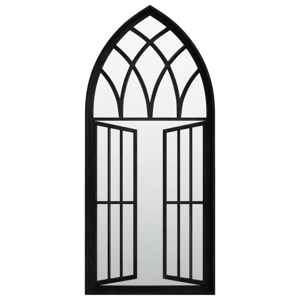 Veggspeil Svart 100x45 cm jern