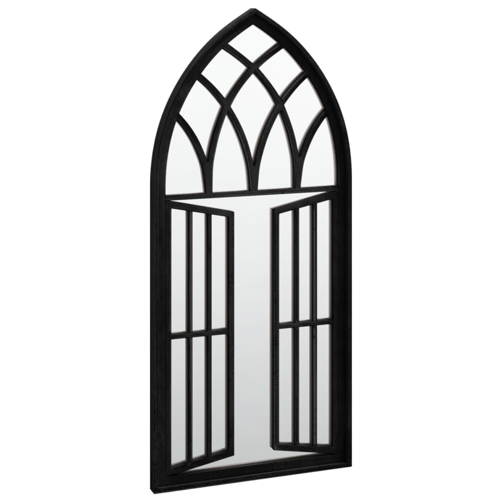 Veggspeil Svart 100x45 cm jern
