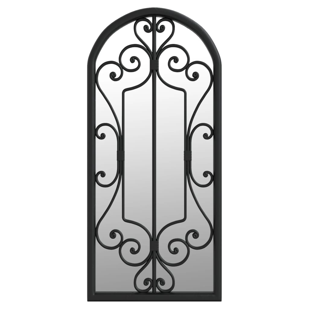 Veggspeil Svart 100x45 cm jern