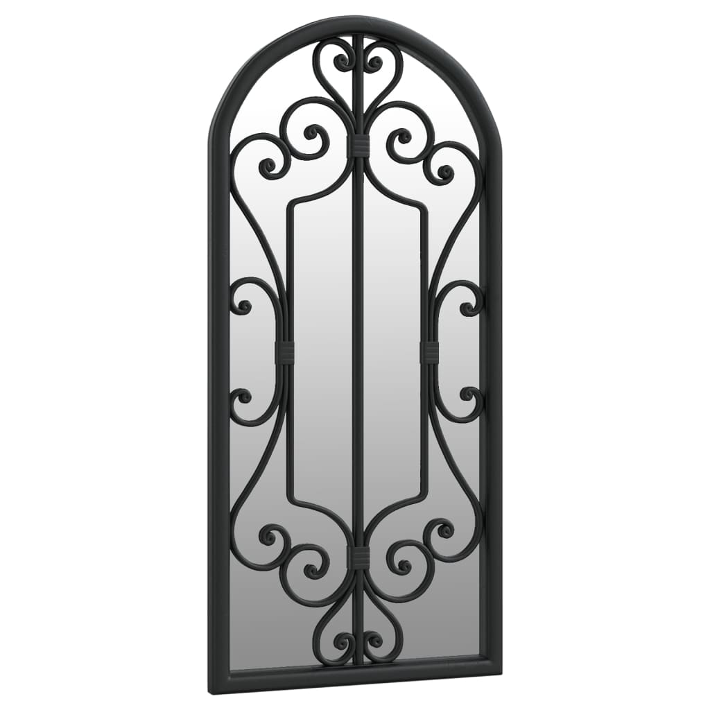 Veggspeil Svart 100x45 cm jern