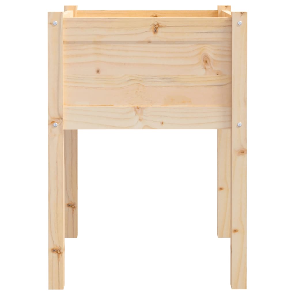 Utendørs Blomsterkasse Plantekasse Tre 2 stk 50x50x70 cm heltre furu