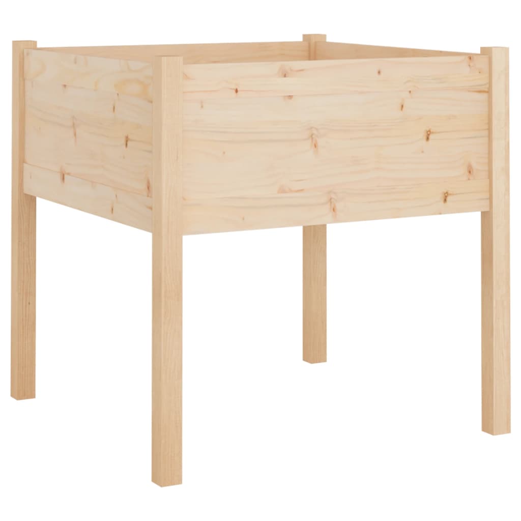 Utendørs Blomsterkasse Plantekasse Tre 70x70x70 cm heltre furu