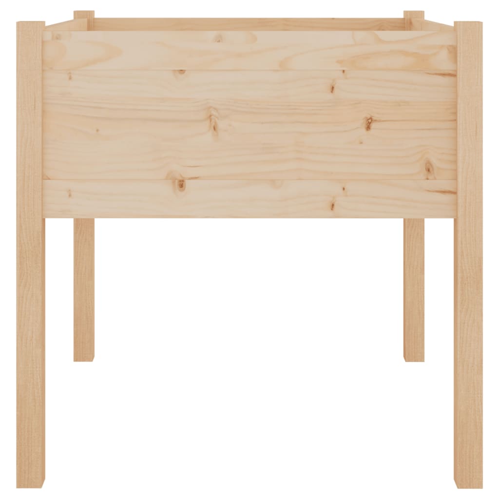 Utendørs Blomsterkasse Plantekasse Tre 70x70x70 cm heltre furu