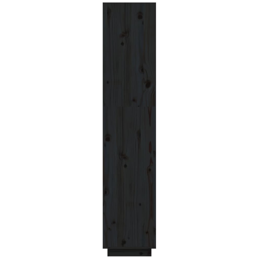 Bokhylle Svart Romdeler 40x35x167 cm heltre furu