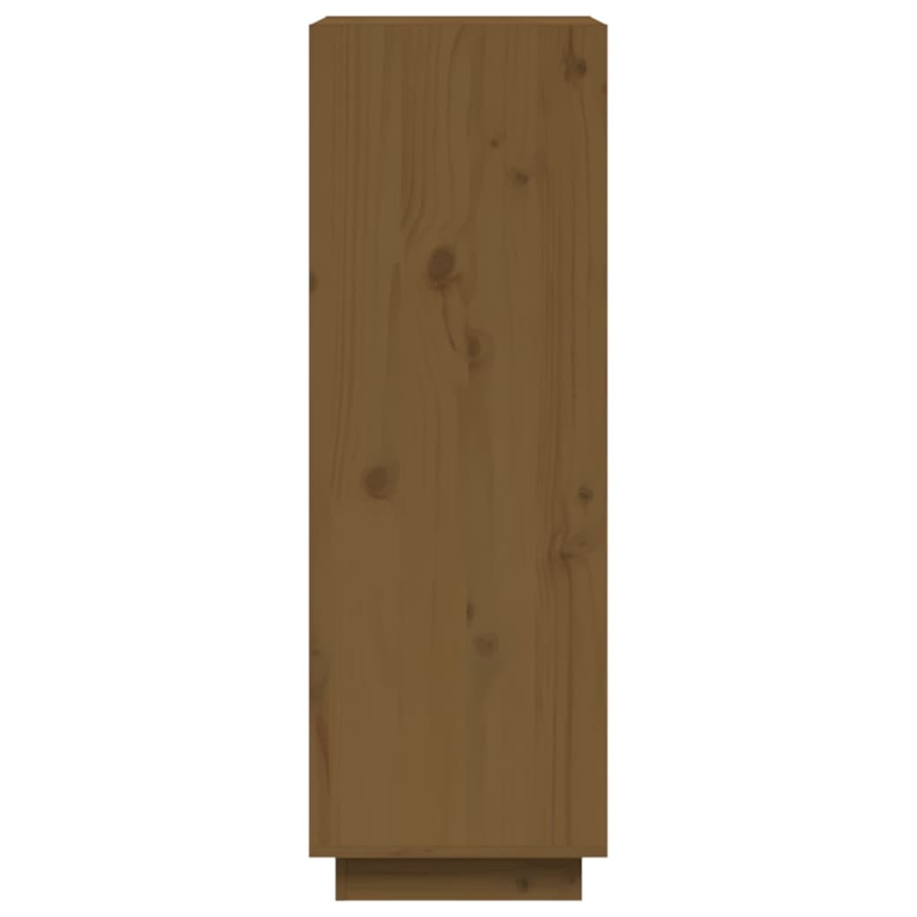 Bokhylle Honningbrun Romdeler 60x35x103 cm heltre furu