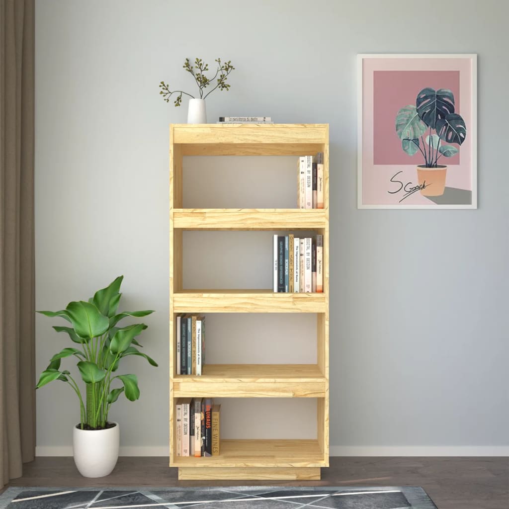 Bokhylle DIV. Romdeler 60x35x135 cm heltre furu