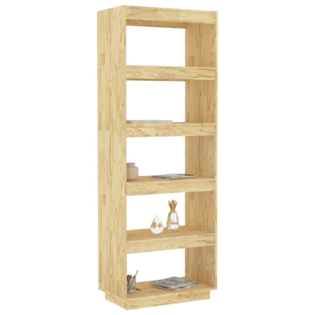 Bokhylle Tre Romdeler 60x35x167 cm heltre furu