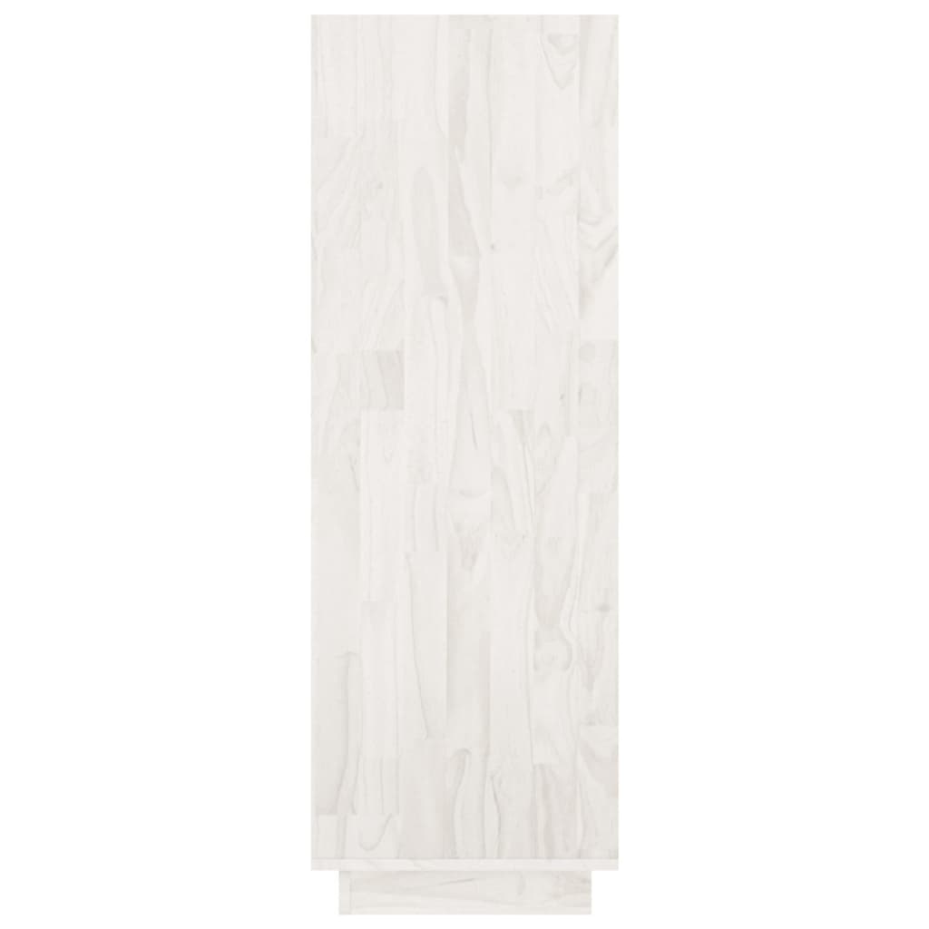 Bokhylle Hvit Romdeler 80x35x103 cm heltre furu