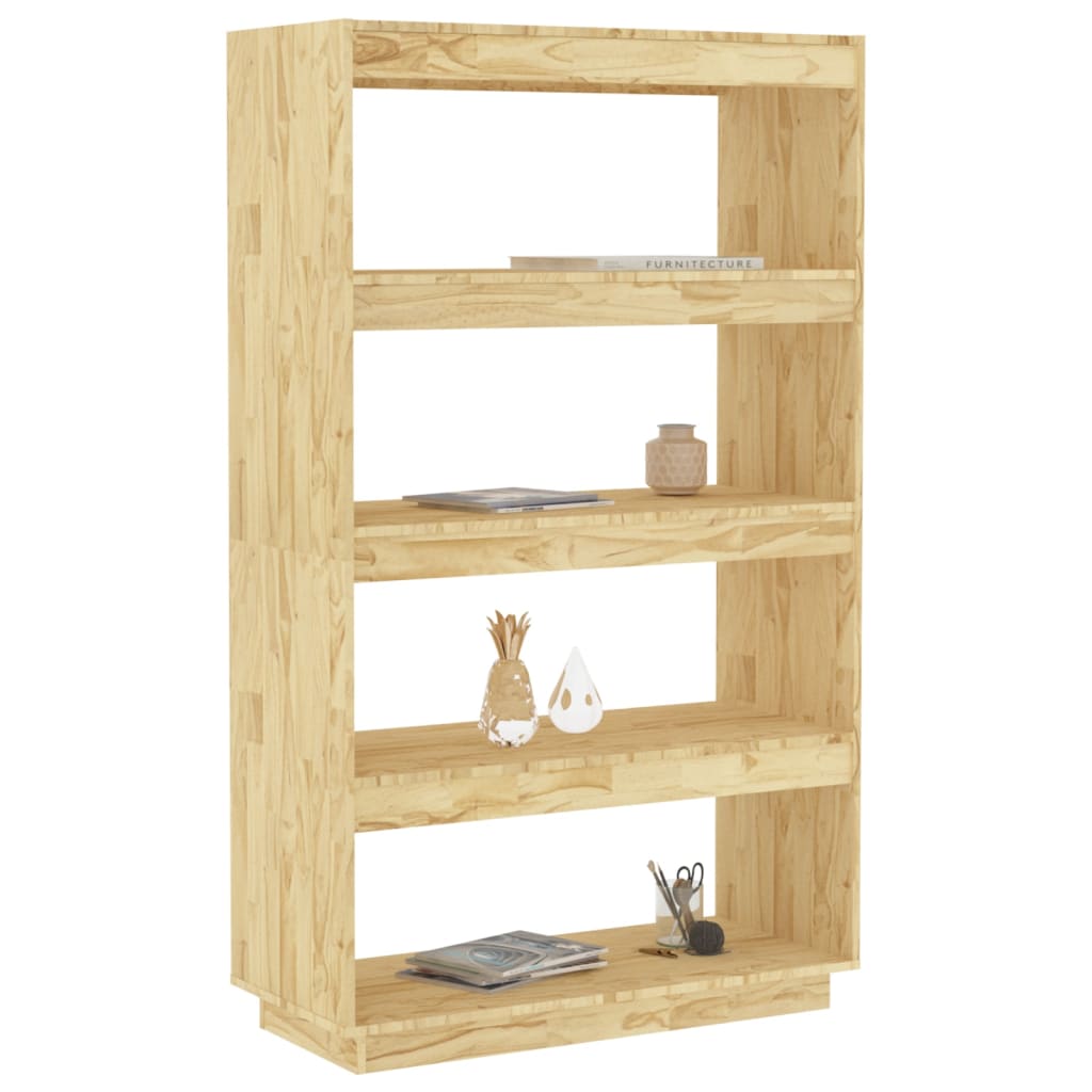 Bokhylle Tre Romdeler 80x35x135 cm heltre furu