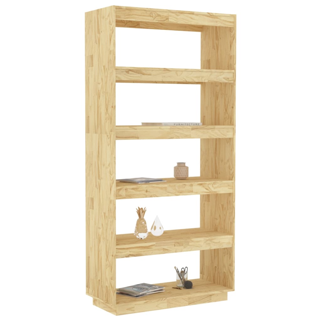 Bokhylle Tre Romdeler 80x35x167 cm heltre furu