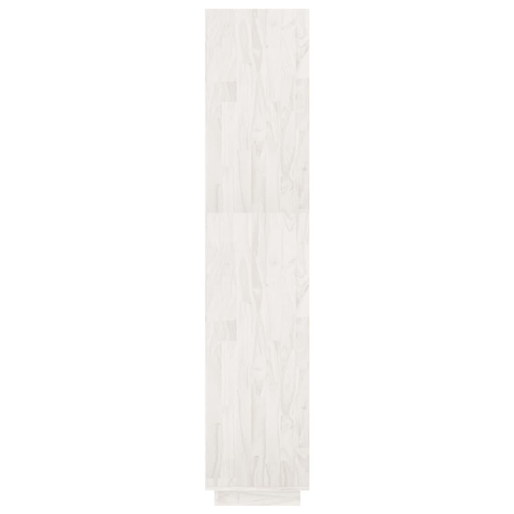 Bokhylle Hvit Romdeler 80x35x167 cm heltre furu