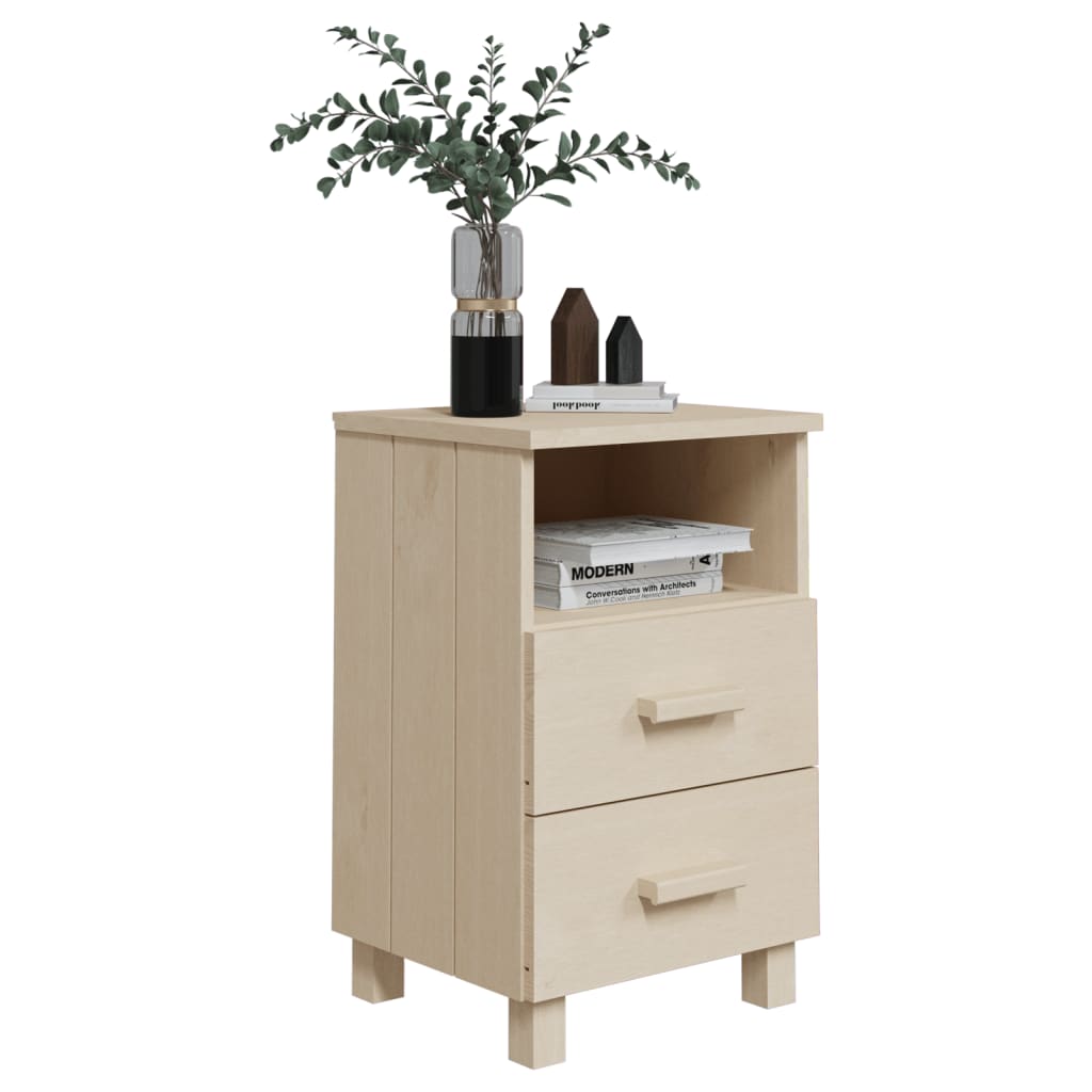 Nattbord Sengbord Honningbrun HAMAR 40x35x62 cm heltre furu