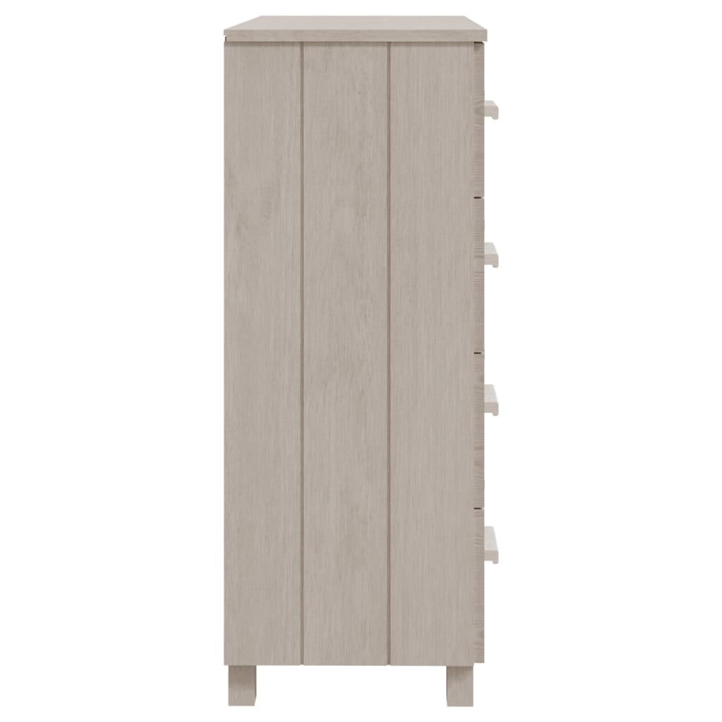 Kommode Hvit HAMAR 79x40x103,5 cm heltre furu