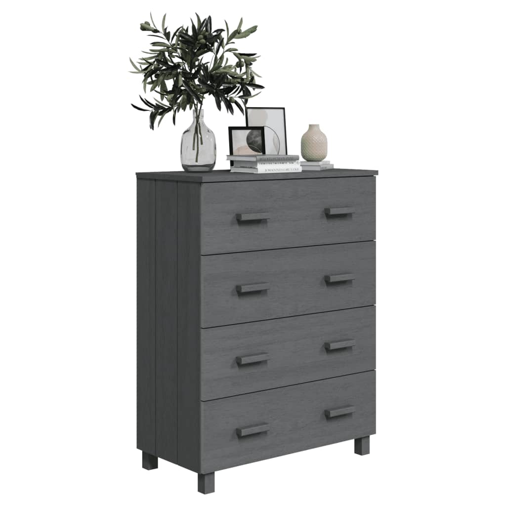 Skjenk Grå HAMAR 79x40x103,5 cm heltre furu