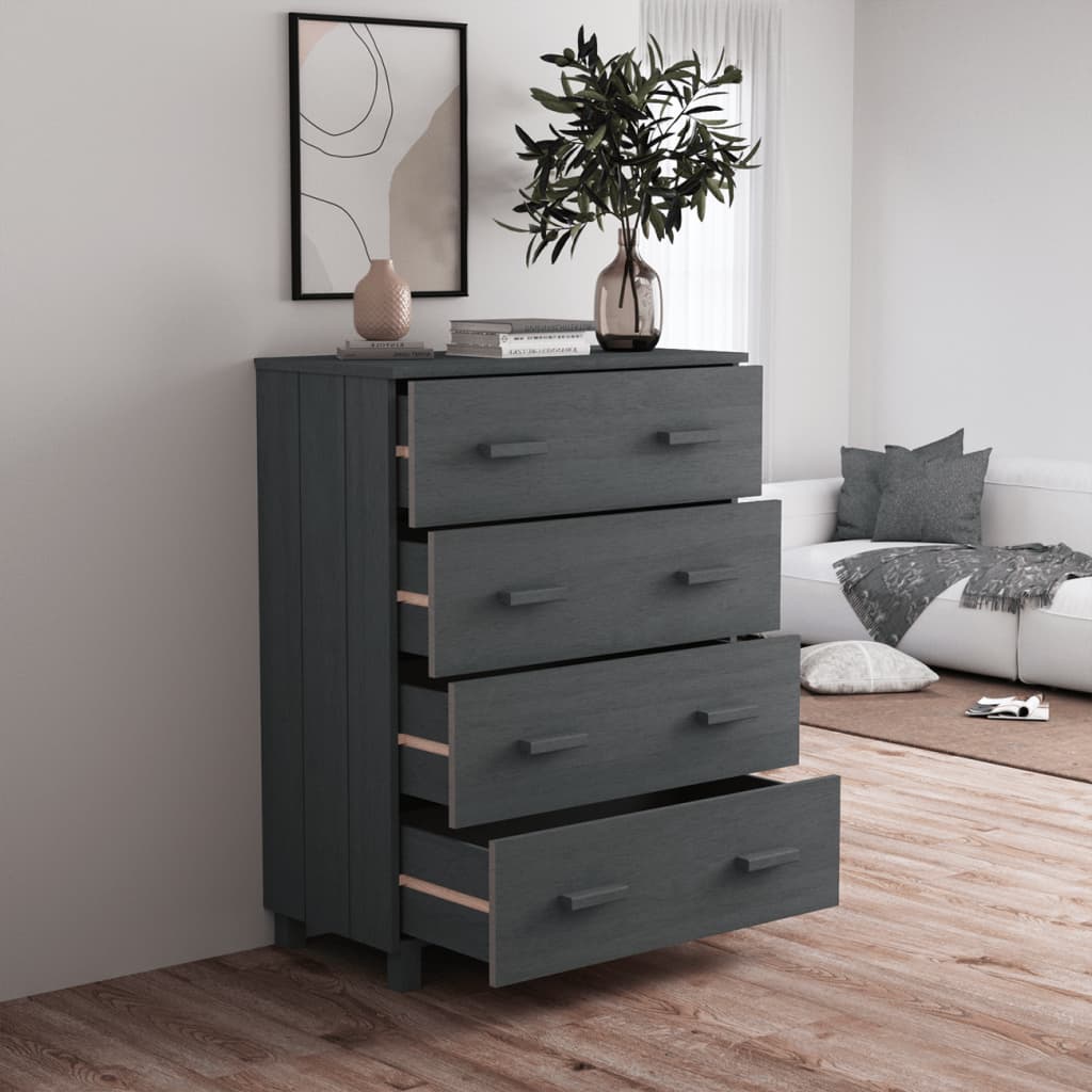 Skjenk Grå HAMAR 79x40x103,5 cm heltre furu
