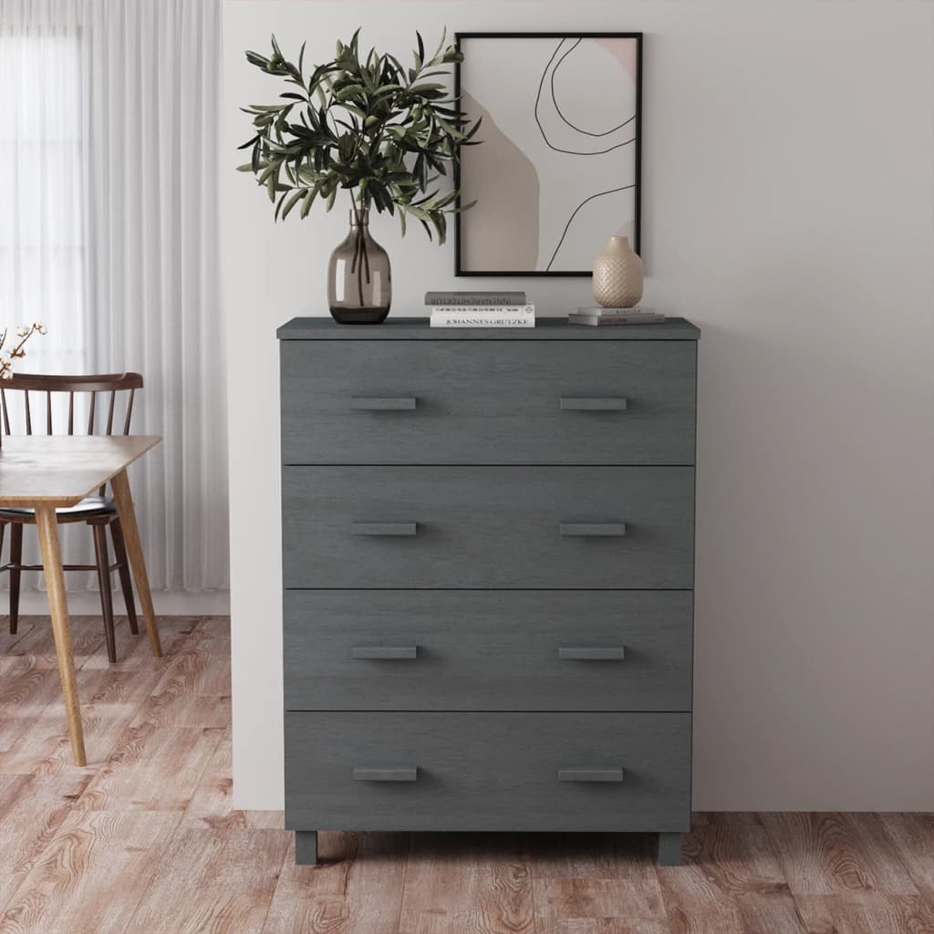 Skjenk Grå HAMAR 79x40x103,5 cm heltre furu