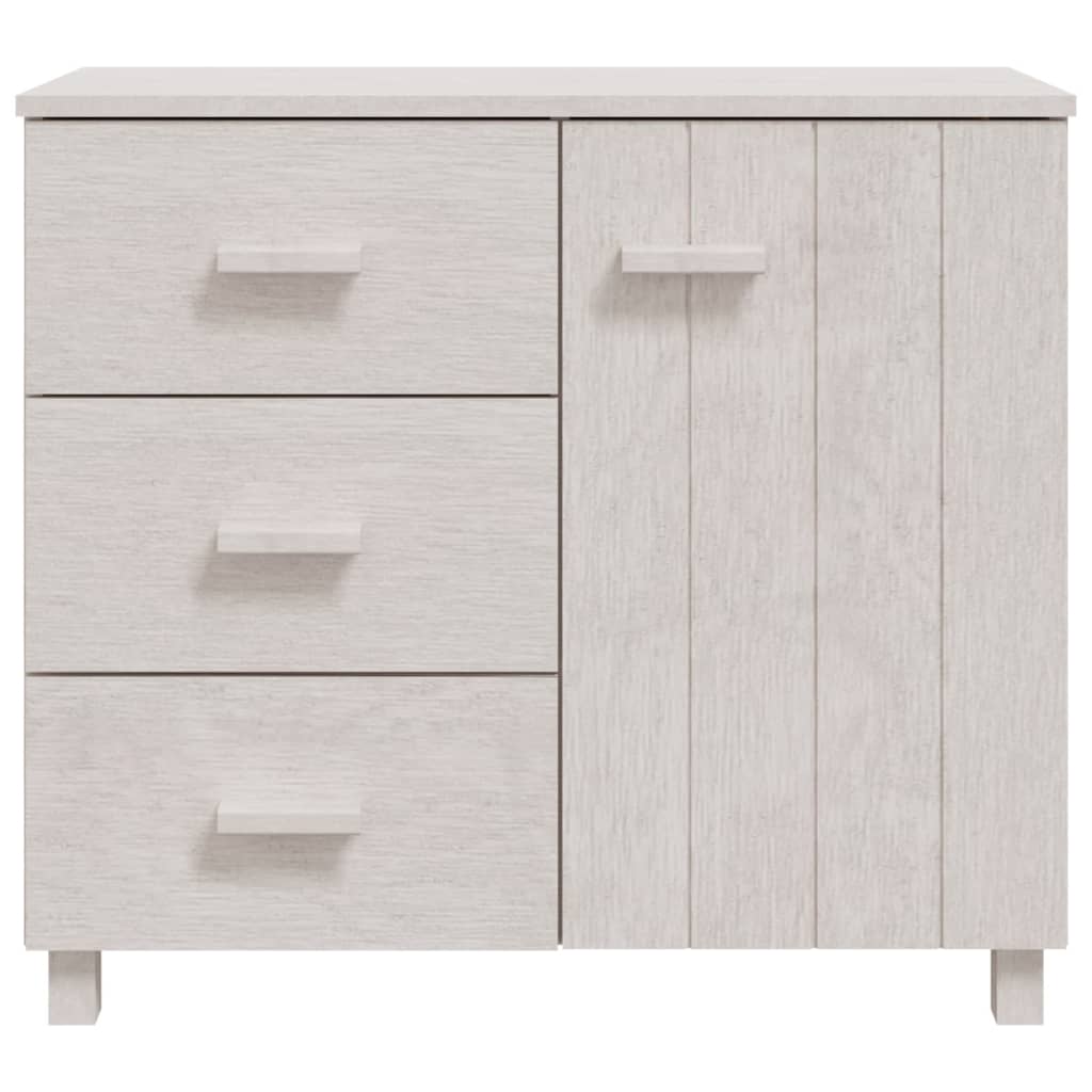 Skjenk Hvit HAMAR 90x40x80 cm heltre furu