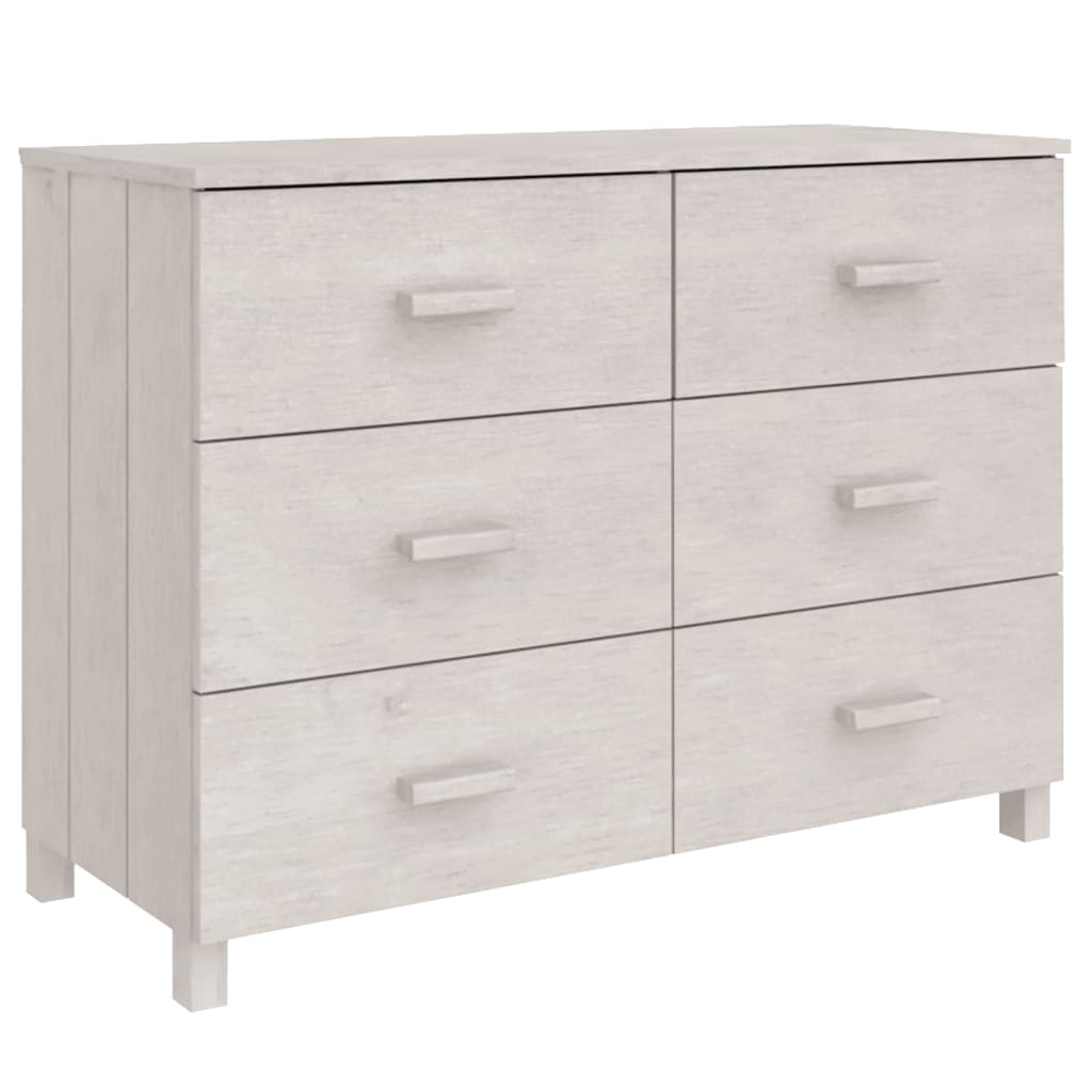 Skjenk Hvit HAMAR 113x40x80 cm heltre furu