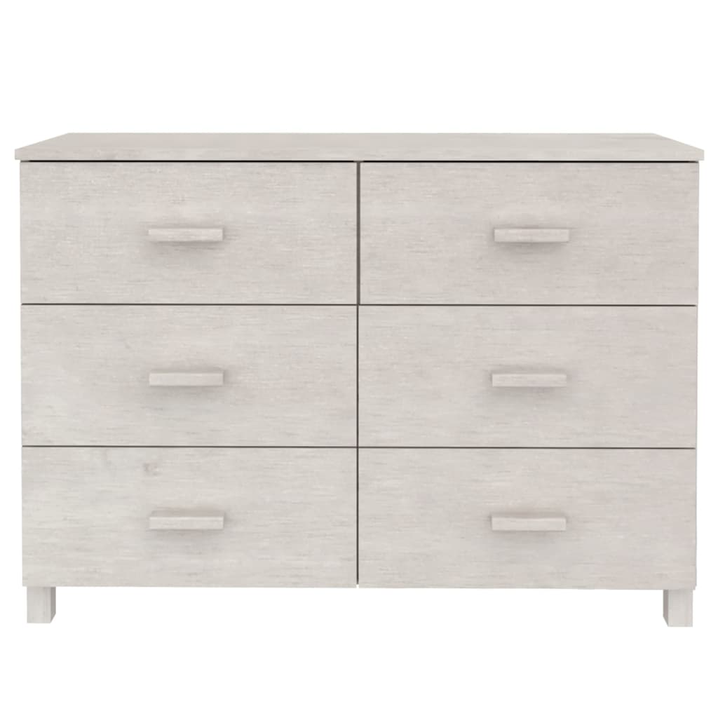 Skjenk Hvit HAMAR 113x40x80 cm heltre furu