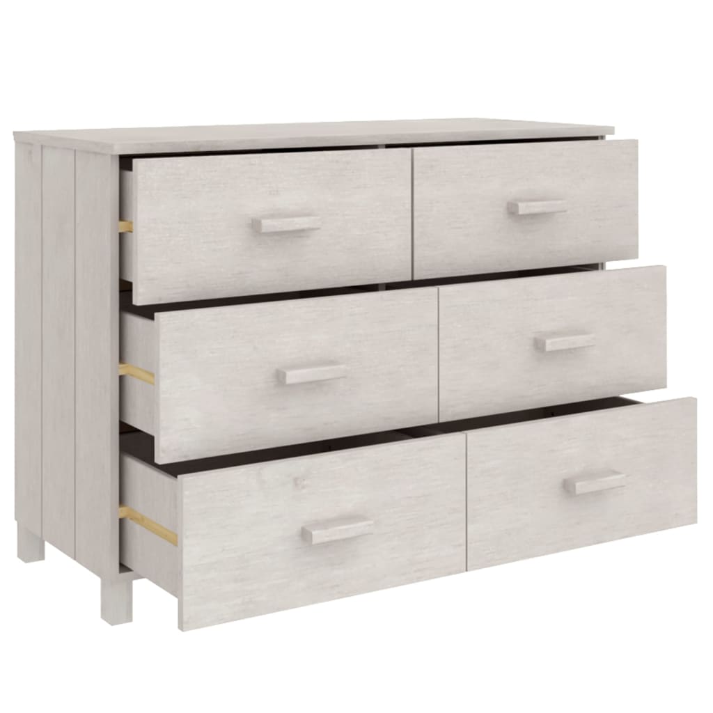 Skjenk Hvit HAMAR 113x40x80 cm heltre furu