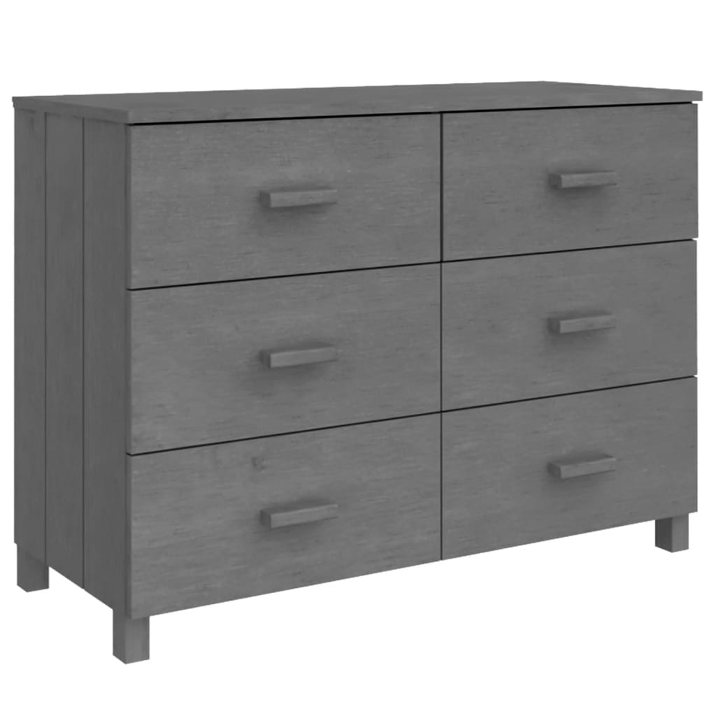 Skjenk Grå HAMAR 113x40x80 cm heltre furu