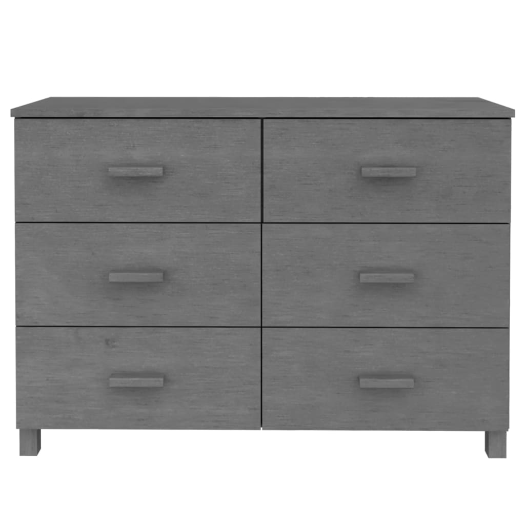 Skjenk Grå HAMAR 113x40x80 cm heltre furu