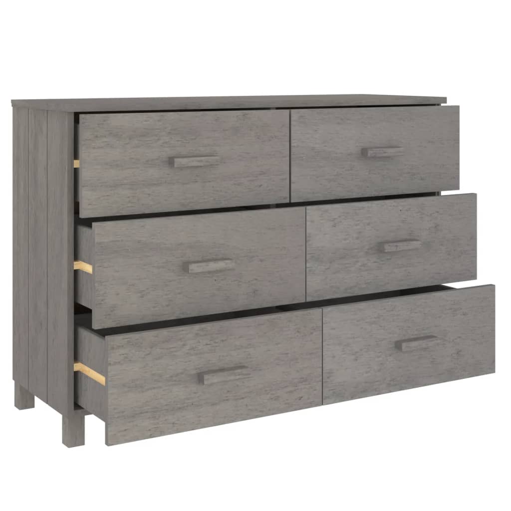 Skjenk Grå HAMAR 113x40x80 cm heltre furu