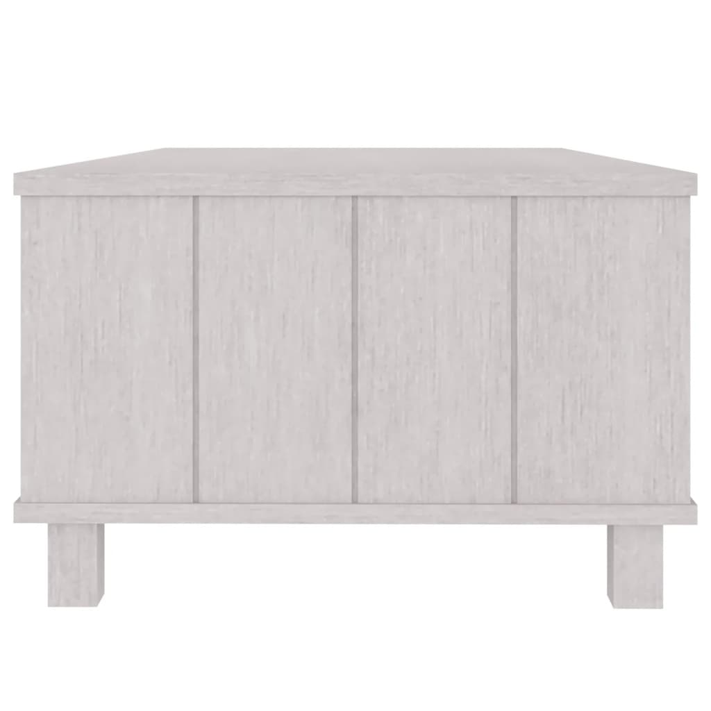 Salongbord Sofabord Hvit HAMAR 100x55x35 cm heltre furu
