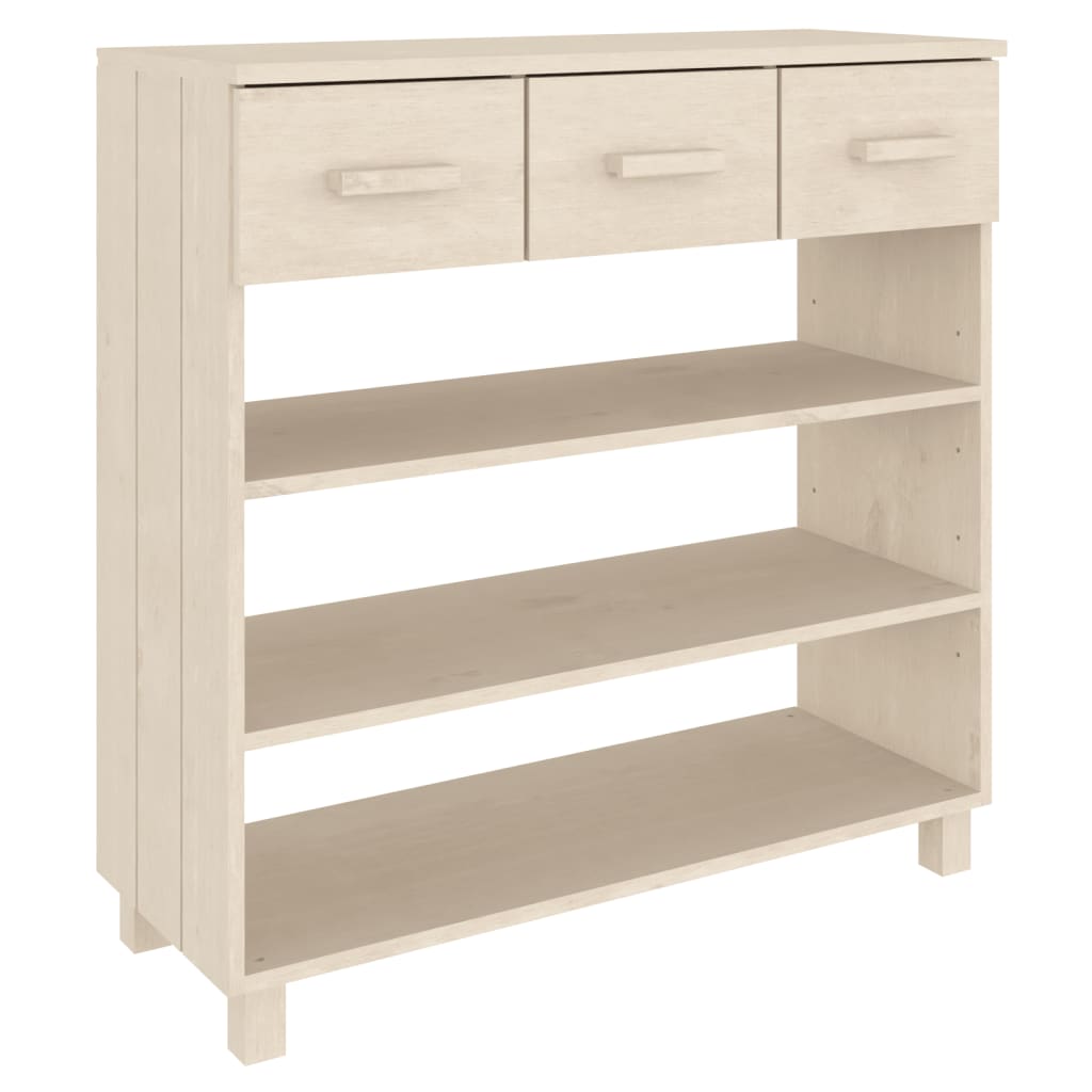 Avlastningsbord Konsollbord Tre HAMAR Honningbrun 90x35x90 cm heltre furu