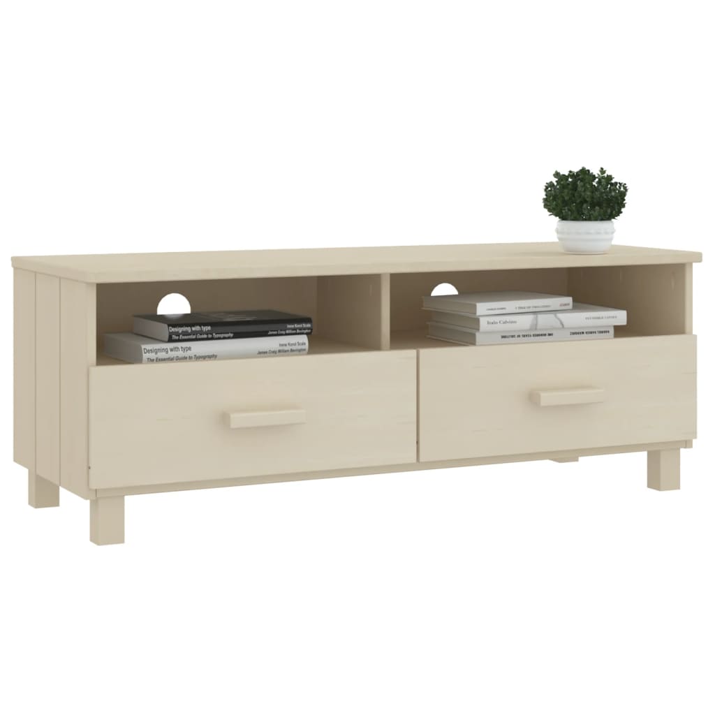 TV-Møbel Honningbrun TV-benk HAMAR 106x40x40 cm heltre furu