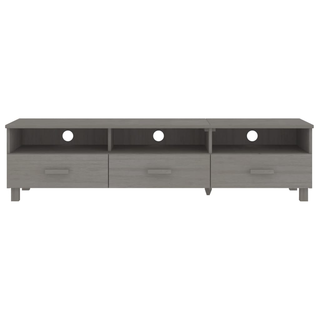 TV-Møbel Grå TV-benk HAMAR 158x40x40 cm heltre furu
