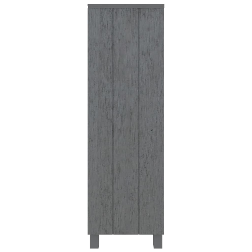 Bokhylle Grå HAMAR mørkegrå 85x35x112 cm heltre furu