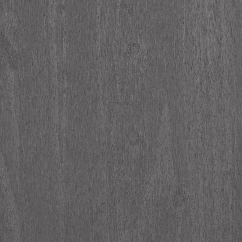 Bokhylle Grå HAMAR lysegrå 85x35x112 cm heltre furu