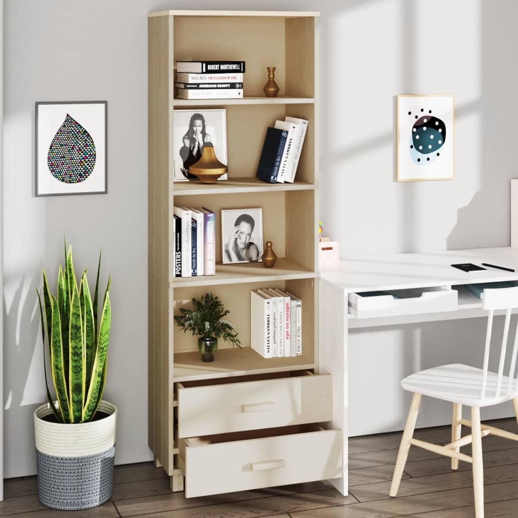 Skap honningbrun HAMAR 60x35x180 cm heltre furu