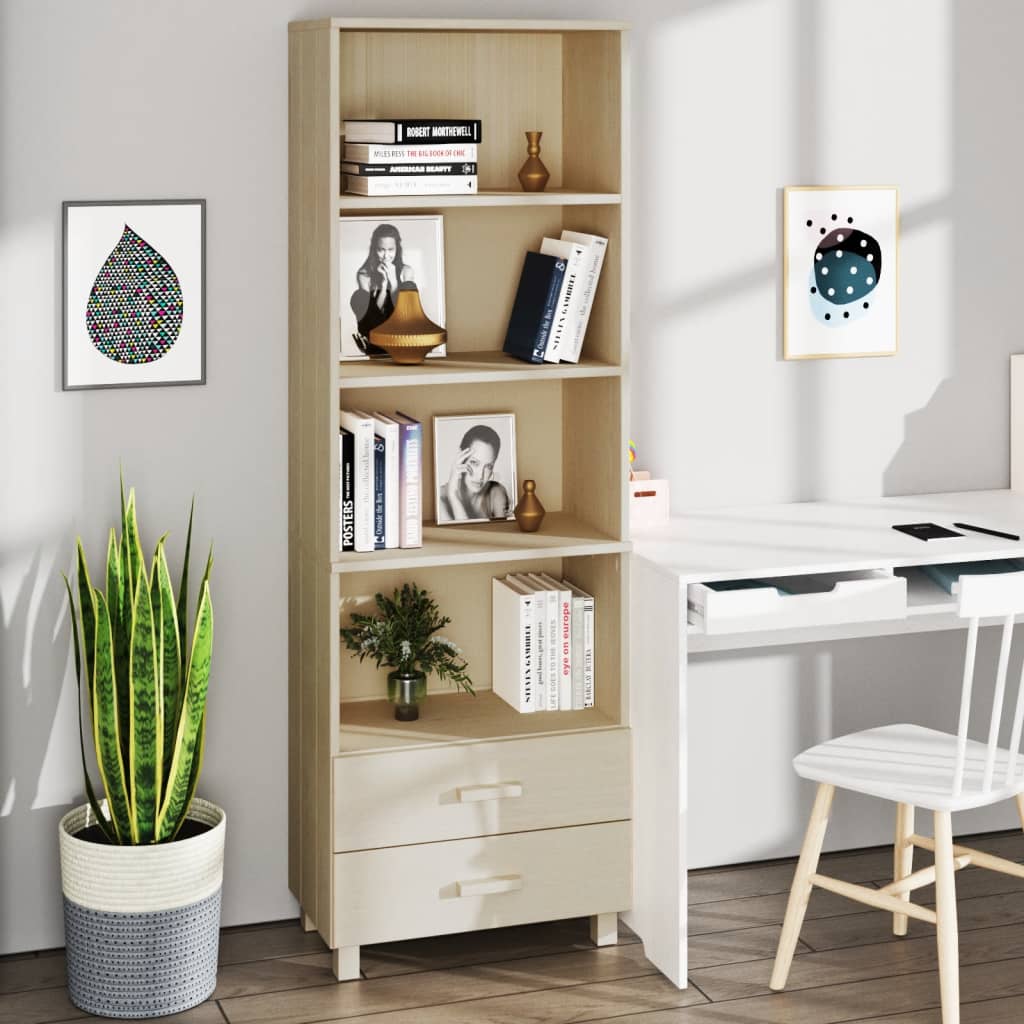 Skap honningbrun HAMAR 60x35x180 cm heltre furu