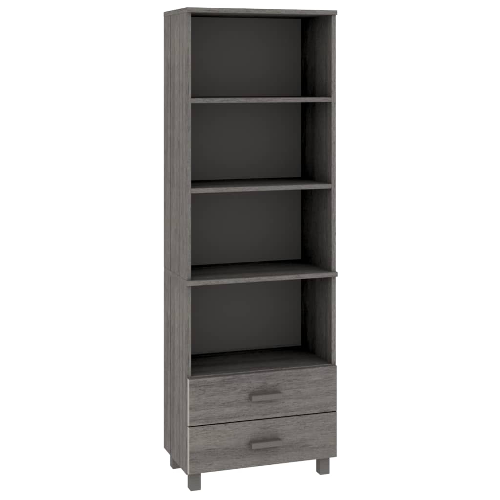 Skap grå HAMAR 60x35x180 cm heltre furu
