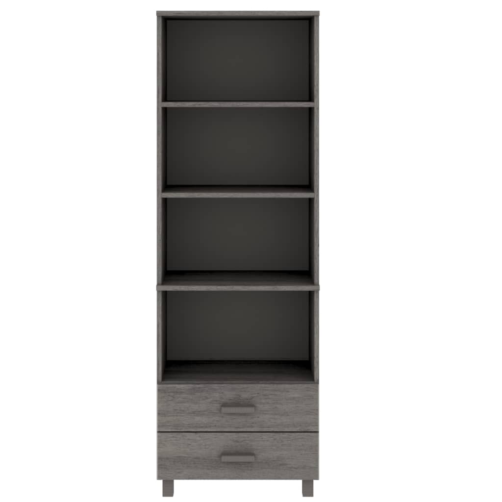 Skap grå HAMAR 60x35x180 cm heltre furu