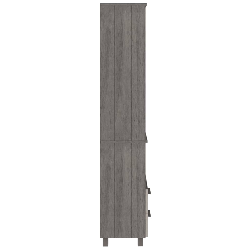 Skap grå HAMAR 60x35x180 cm heltre furu