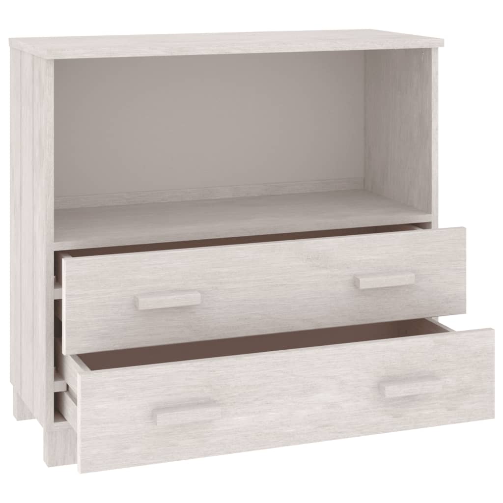 Kommode Hvit HAMAR 85x35x80 cm heltre furu